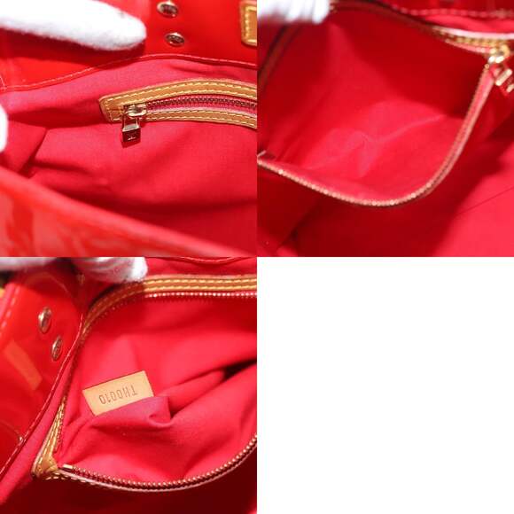 LOUIS VUITTON Monogram Vernis Reade MM Hand Bag Red Rouge M91086 - Picture 12 of 12